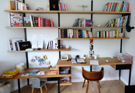 Bibliotheque meubles Atelier PennArt Bibliotheque Atelier Pennart menuiserie ebenisterie à Annecy Haute Savoie